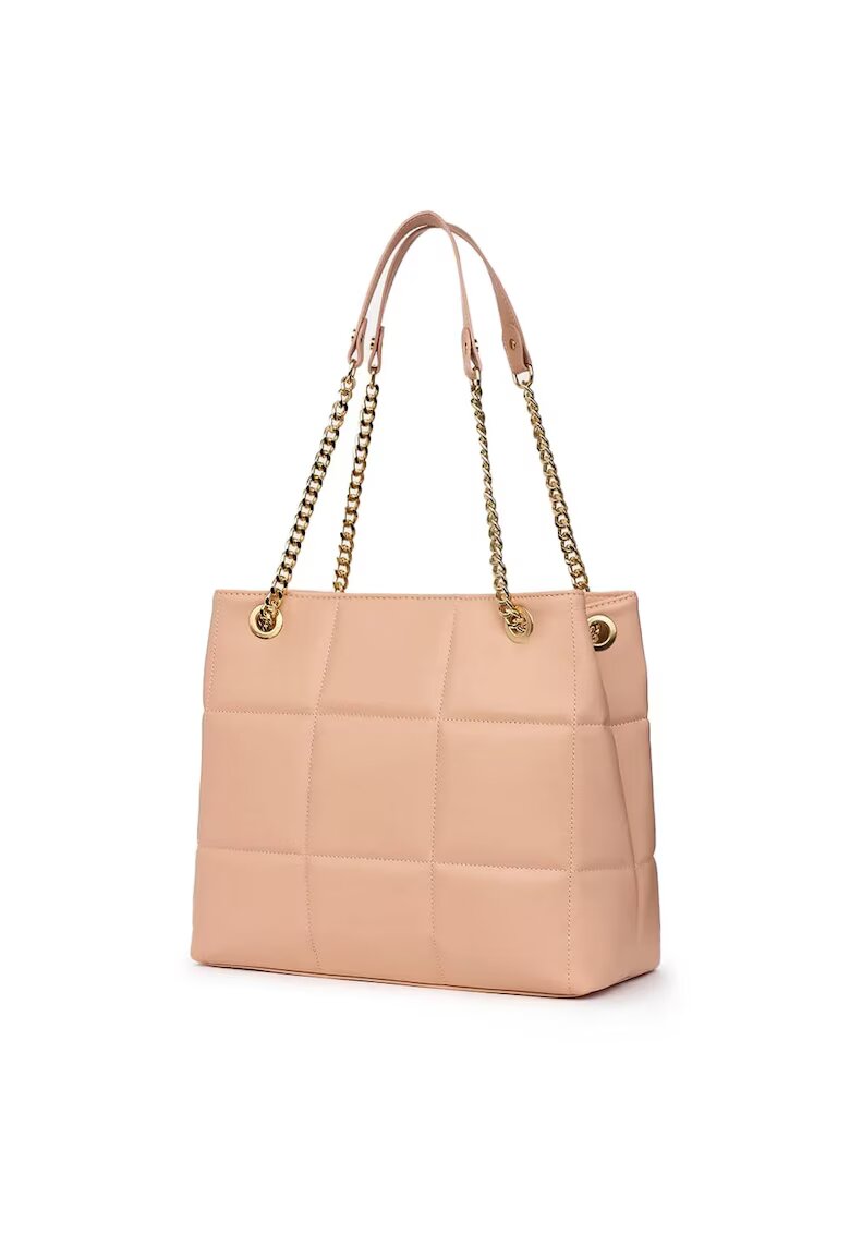 myOwn Капитонирана кожена чанта Pink Azalea