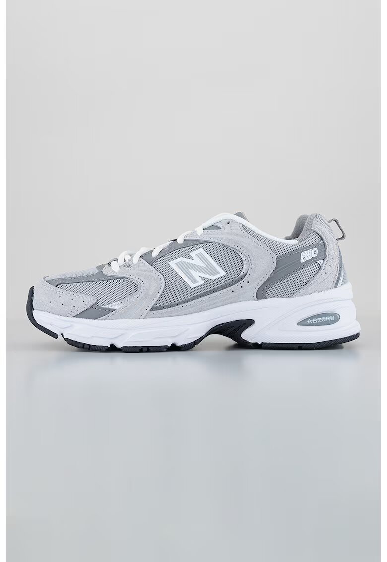New Balance Спортни обувки 530 с велур - Сив/Светло