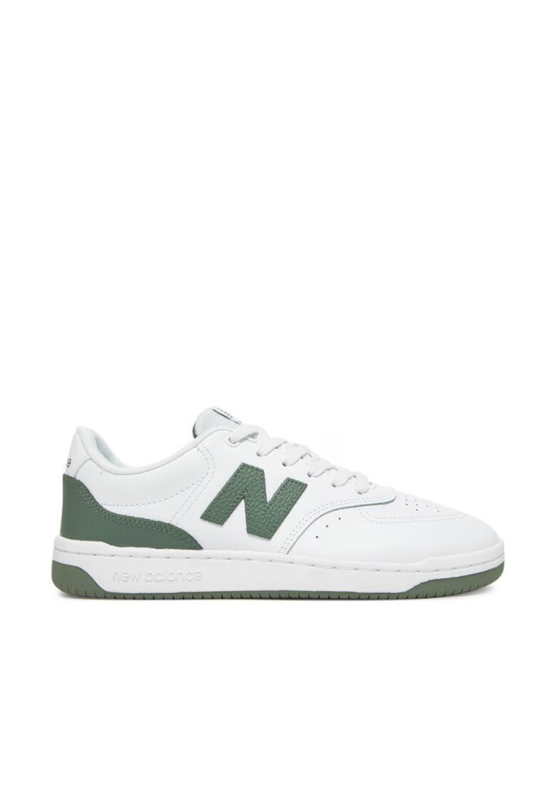 New Balance Спортни обувки с контрастно лого - Кожени - - Бял/Зелен