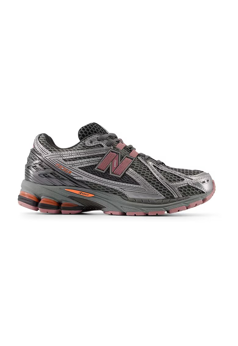 New Balance Унисекс мрежести маратонки 1906 R със синтетика - Тъмносребрист/Tъмносив