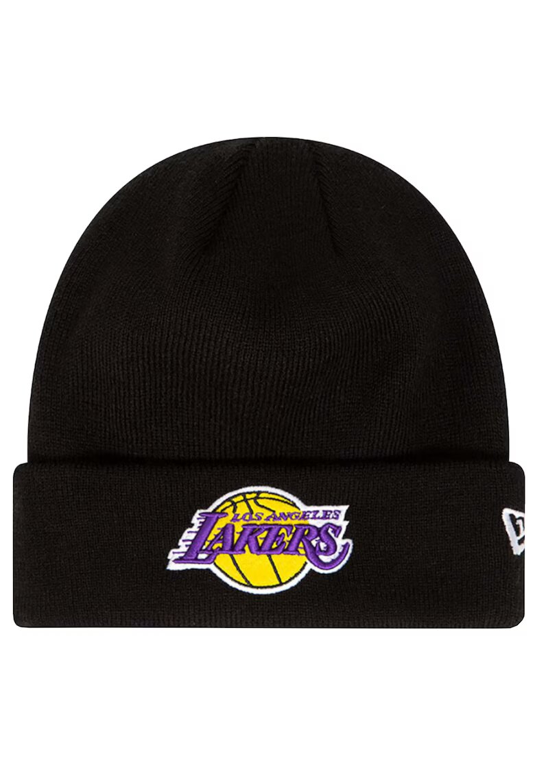 New Era Шапка - Essential Cuff Beanie Шапка Los Angeles Lakers Hat 60348856 - Черна - Един размер