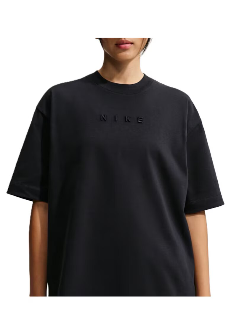 Nike Дамска тениска - W Nsw Nk Luxe Rlx Tee Fa26 - Памук - Черна