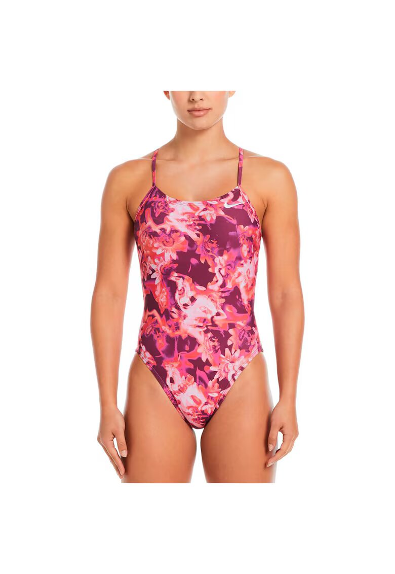 Nike Дамски цял бански Multi Print Cutout One Piece