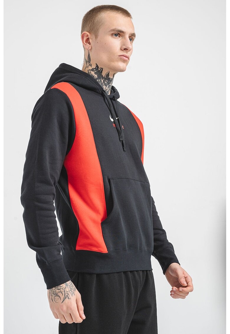 Nike Худи Air с лого - Червен/Черен