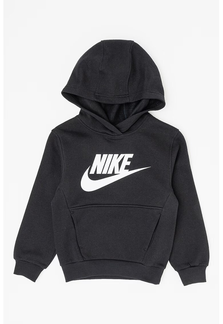 Nike Худи Sportswear Club с джоб кенгуру - Бял/Черен