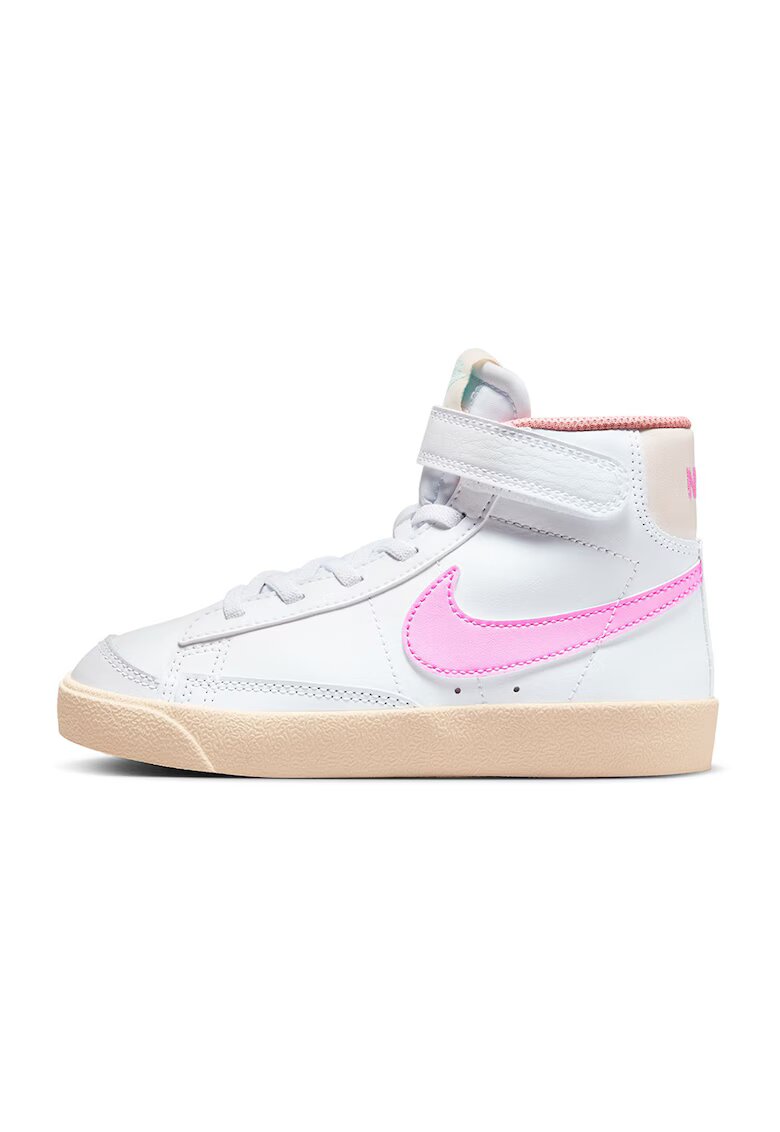 Nike Кожени спортни обувки Blazer Mid '77 - Бял/Розово