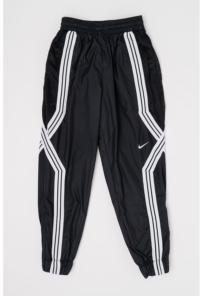Nike Спортен панталон с лого - Бял/Черен