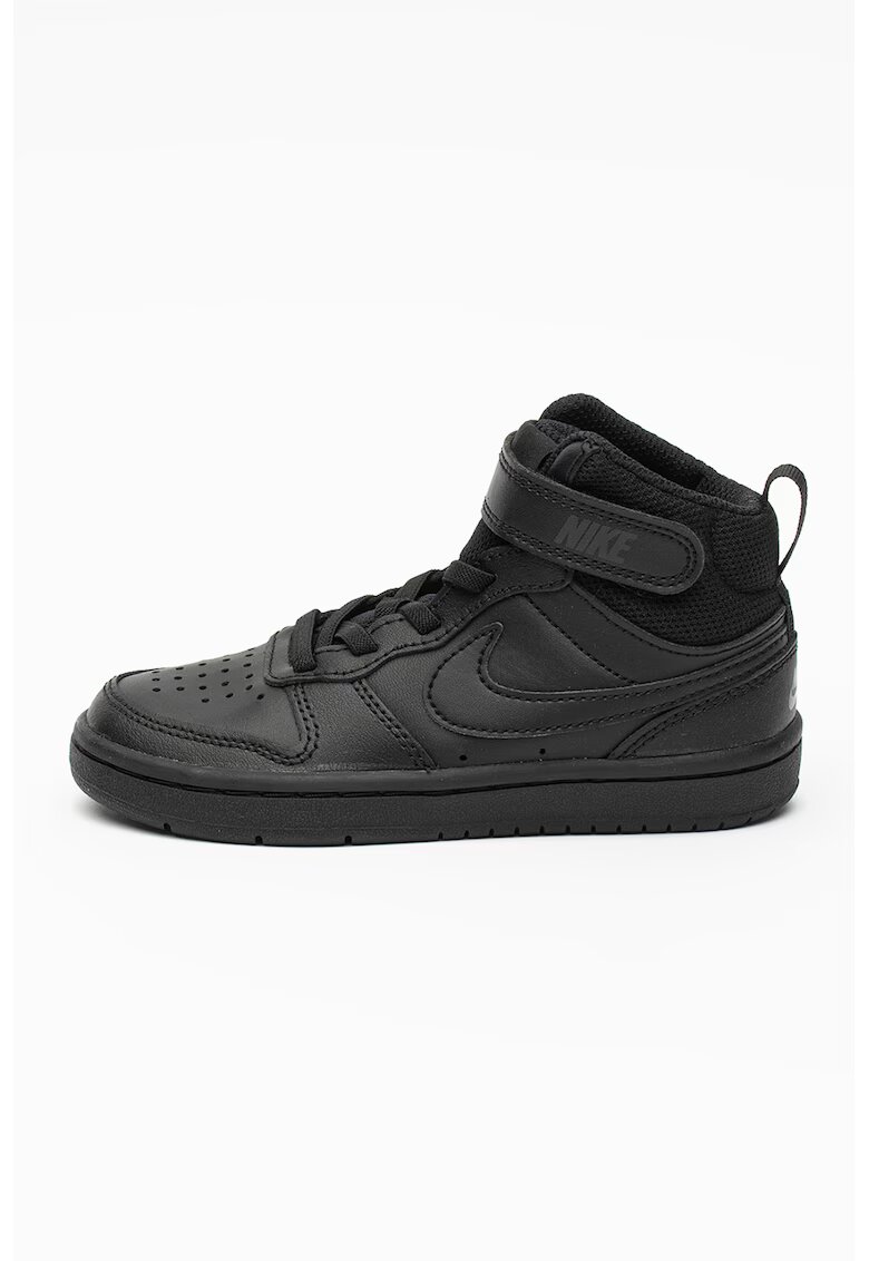 Nike Спортни обувки Court Borough 2 с кожа и текстил - Бял/Тюркоаз