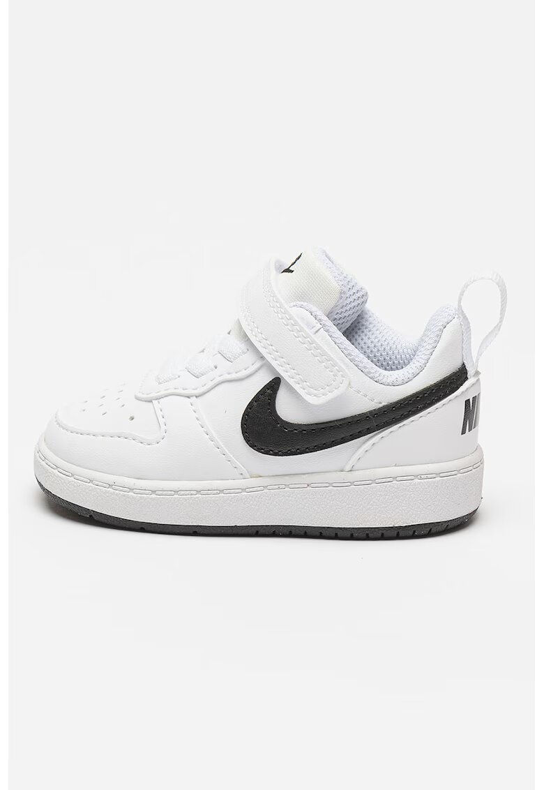 Nike Спортни обувки Court Borough с велкро - Бял/Избеляло черно