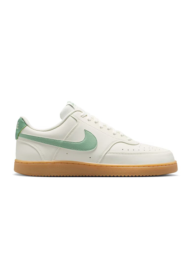 Nike Спортни обувки Court Vision LO V2 от еко кожа - Бял/Мраморно сиво