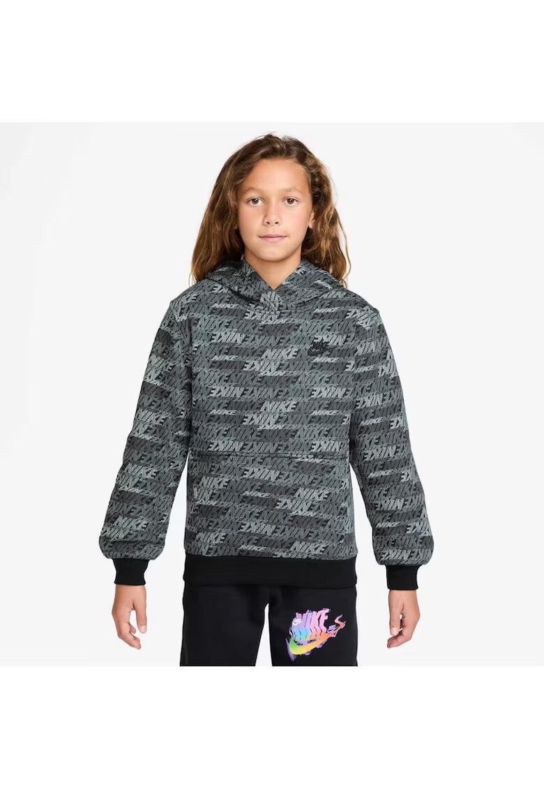 Nike Суитшърт K NSW CLUB FLC PO HDY AOP-IM4938-010