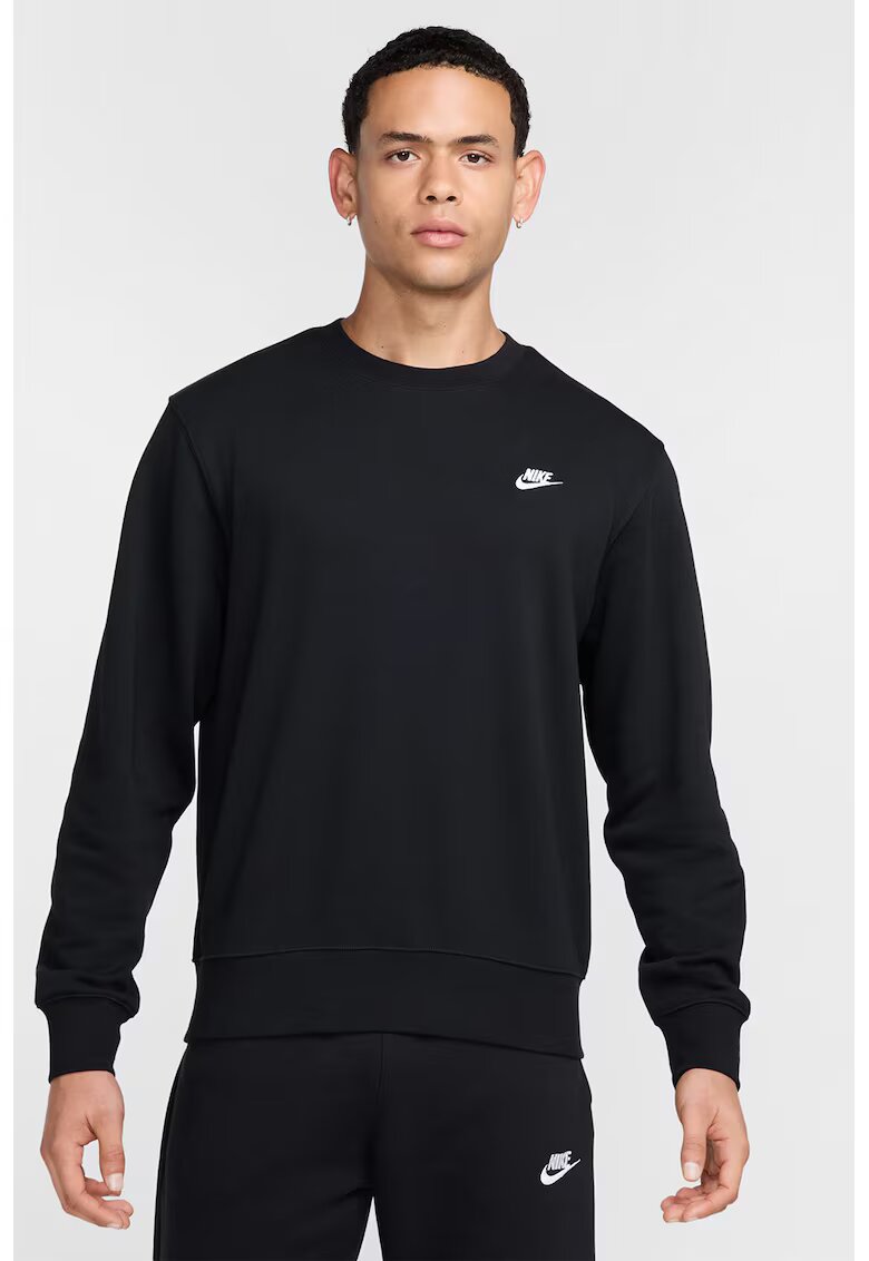 Nike Суитшърт с овално деколте и бродирано лого