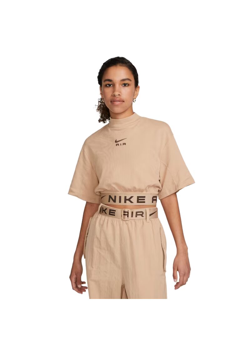 Nike Тениска W NSW AIR SS CROP T-Shirt - FB8246-200 - жени - кафяво