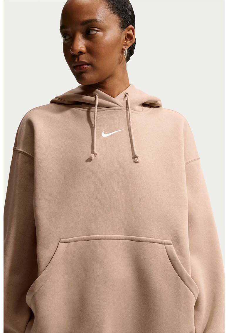 Nike Уголемено худи Phoenix с джоб кенгуру