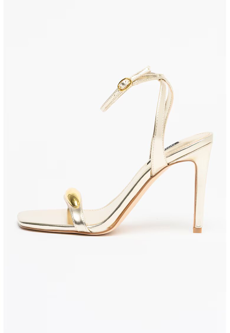 NINE WEST Сандали Props от еко кожа с ток стилето - Златист