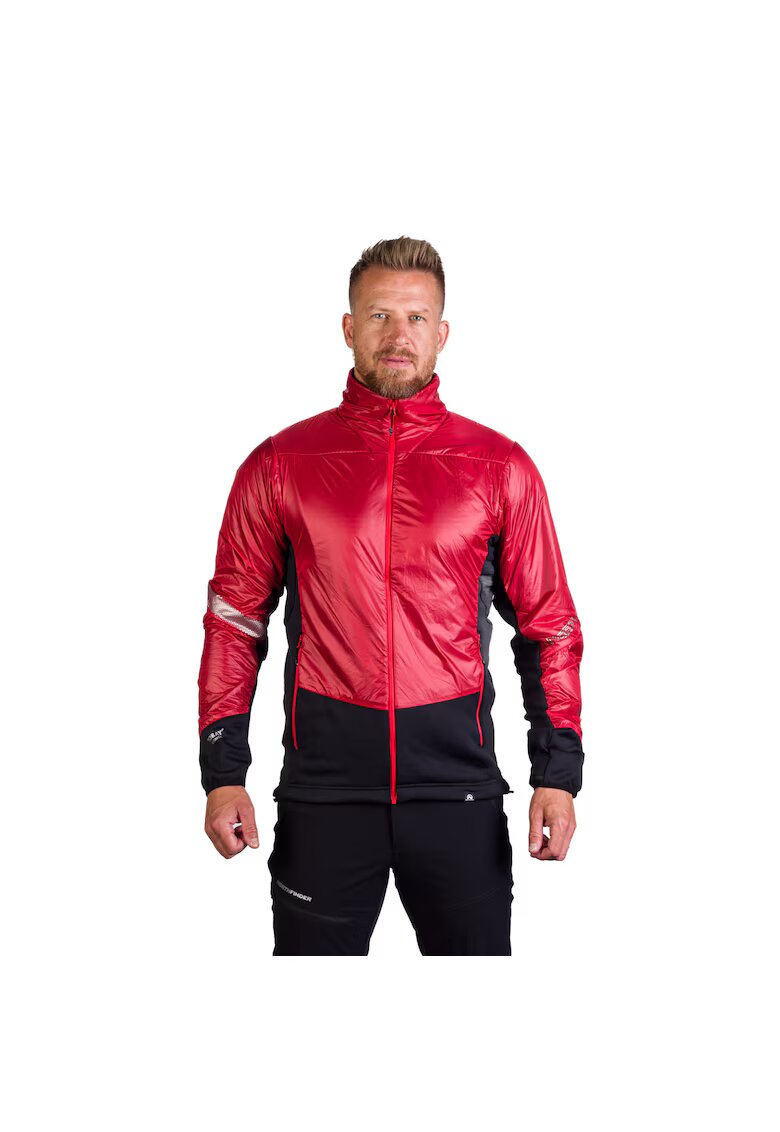 NORTHFINDER Мъжко хибридно яке с изолация Polartec AlphaDirect Svistovy - Червен/Черен