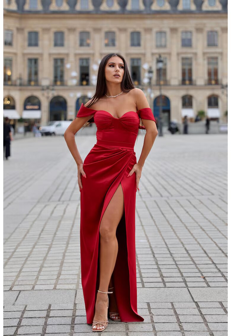 Nympha Clothing Fusta lunga - Seraphine - decupaj - burgundy