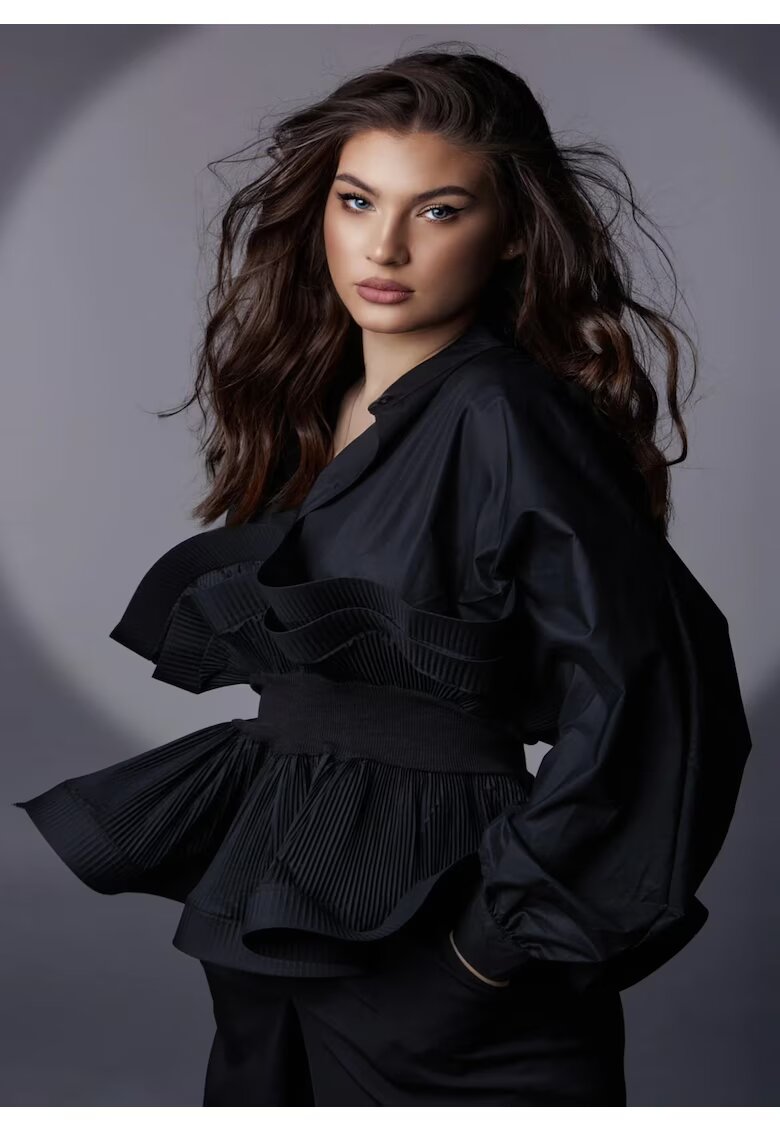 Nympha Clothing Jolie Peplum Shirt With Ruffles