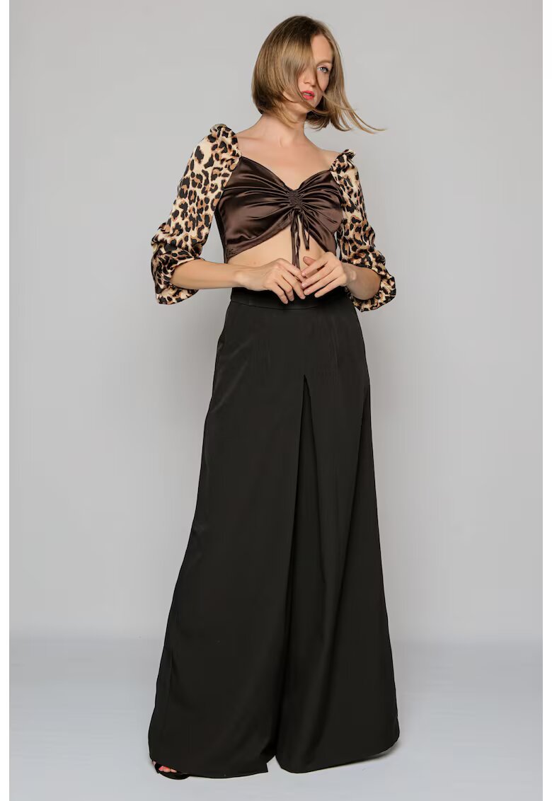 Nympha Clothing Панталони с широка кройка - Черносе