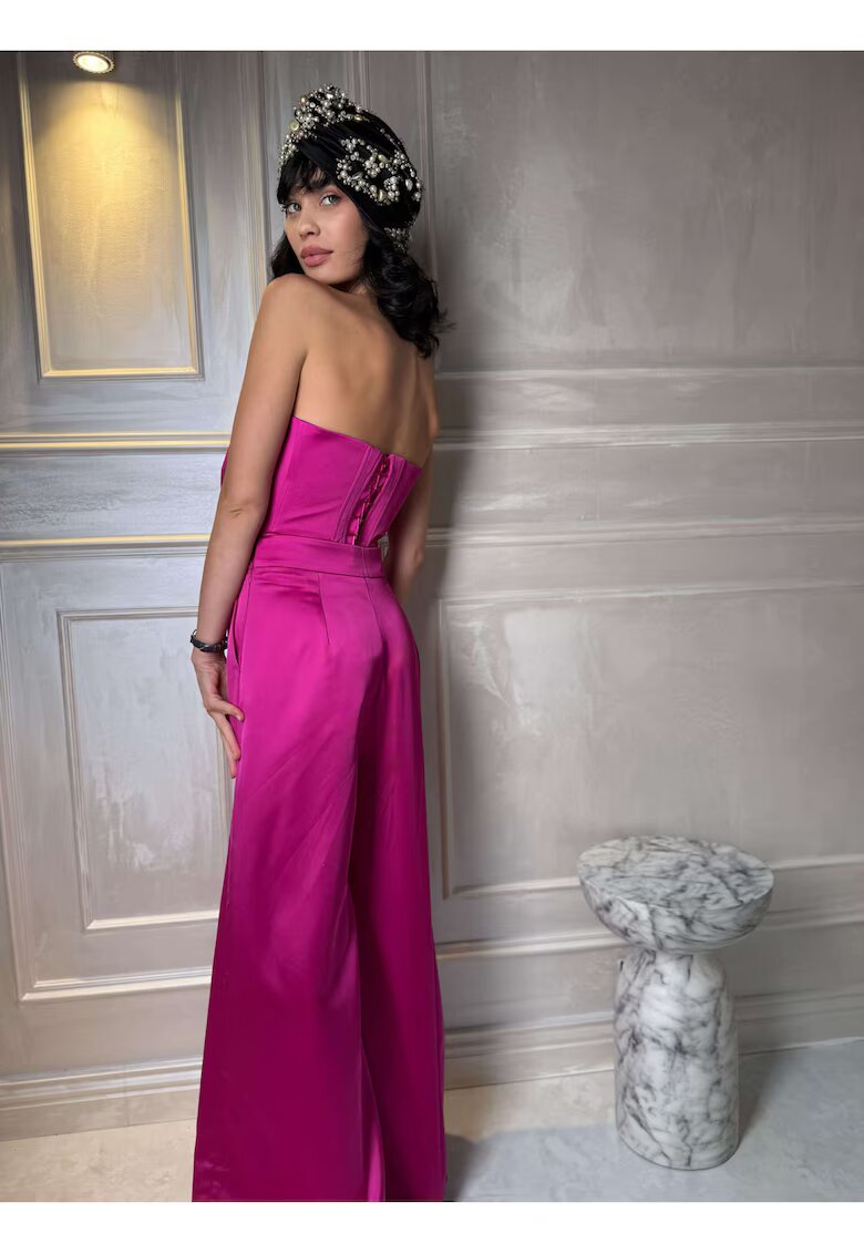 Nympha Clothing Сатенирани Панталони с Широк Крой