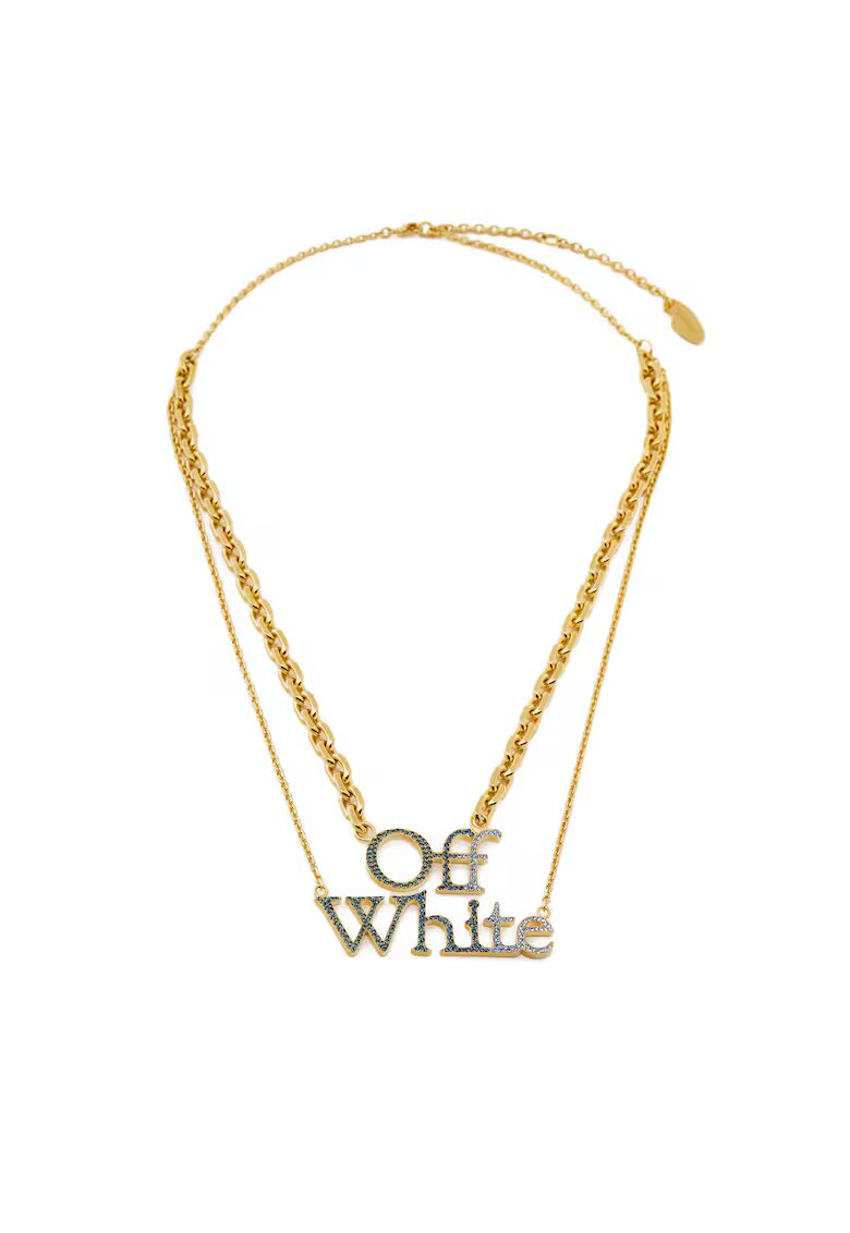 Off White Дамско колие многоцветно - синьо