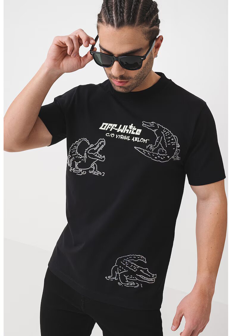 Off-White Памучна тениска с графика