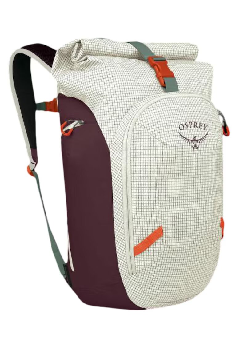 Osprey Водоустойчива раница Transporter Roll Top - Бял/Бордо