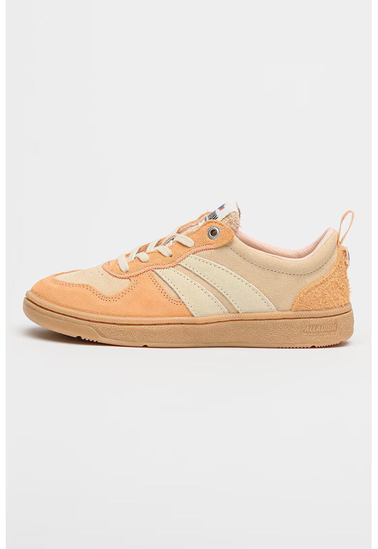 Palladium Велурени спортни обувки PllaCup Flame - Лайм зелено/Ментово зелено