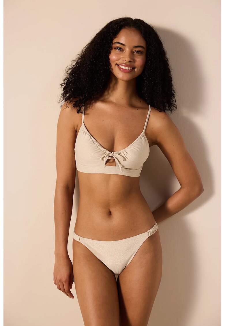 Penti Бикини сутиен Bralette естествен бежов плетена материя
