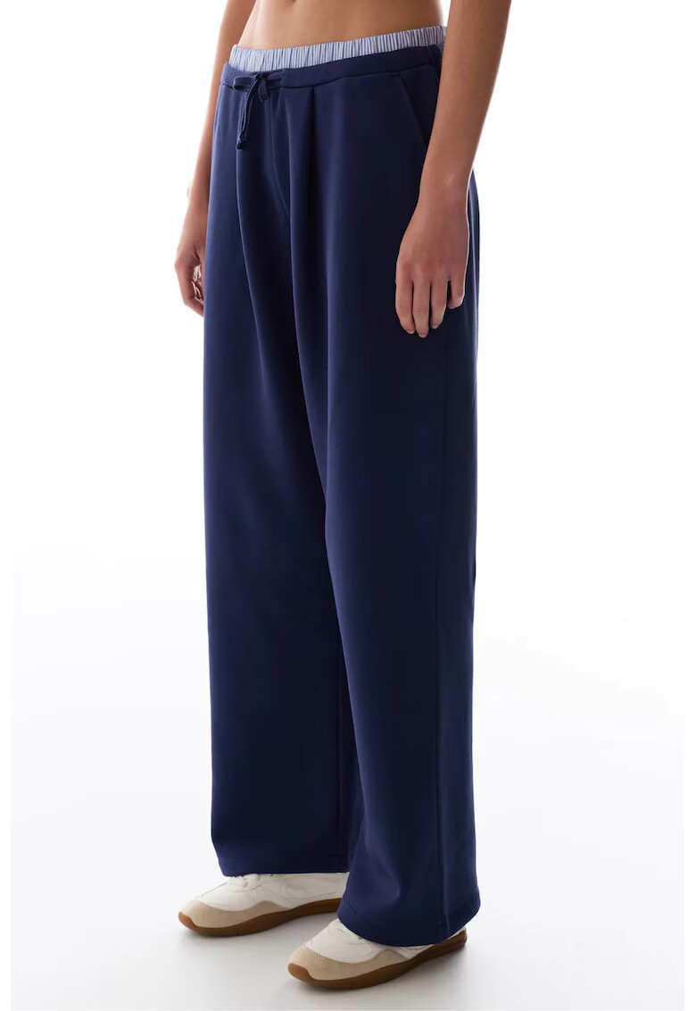 Penti Долнище на анцуг Layered Wide-Leg тъмно синьо памук полиестер