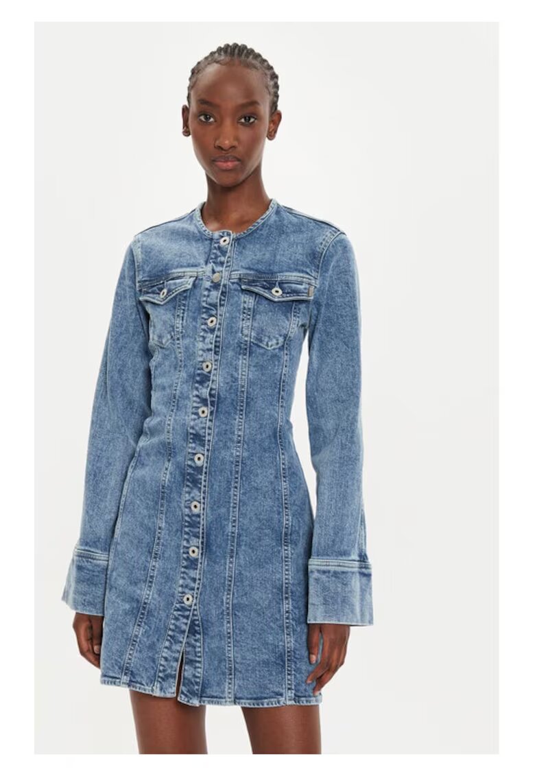 Pepe Jeans Дамска рокля - Синя - Памук