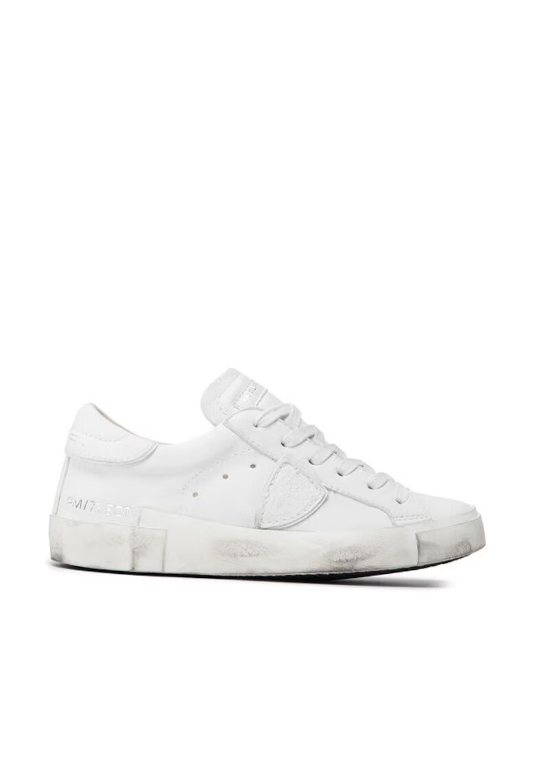 PHILIPPE MODEL Дамски кецове Prsx PRLD 1012 - естествена кожа - бели