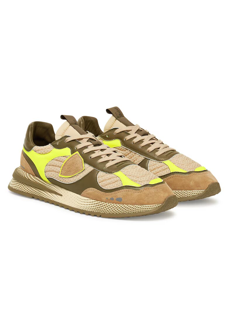 PHILIPPE MODEL Мъжки кецове Fancy Resau Neon_Militaire Jau - многоцветни - текстил