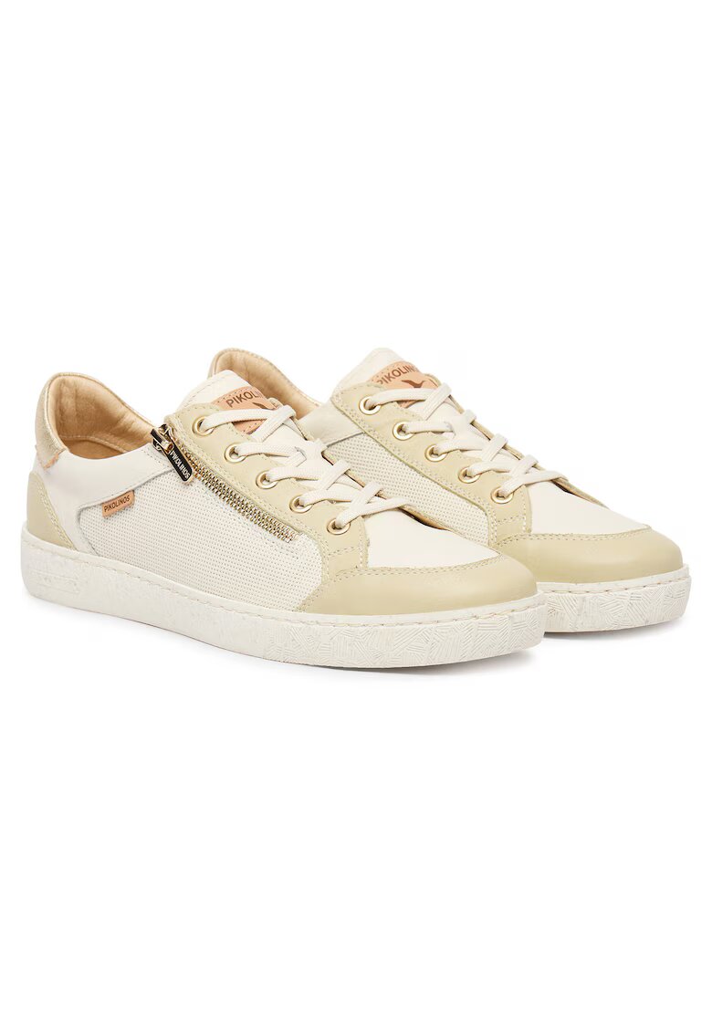 Pikolinos Дамски кецове - естествена кожа - бели