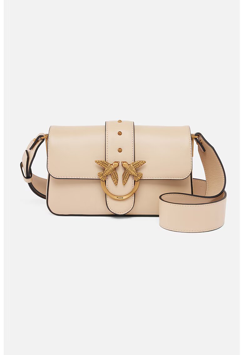 Pinko Кожена чанта Love One Mini с лого