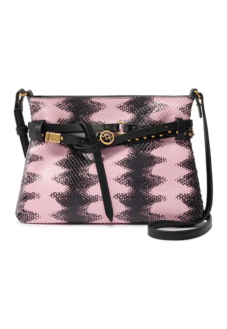 Pinko Кожена чанта през рамо Triplet Mini