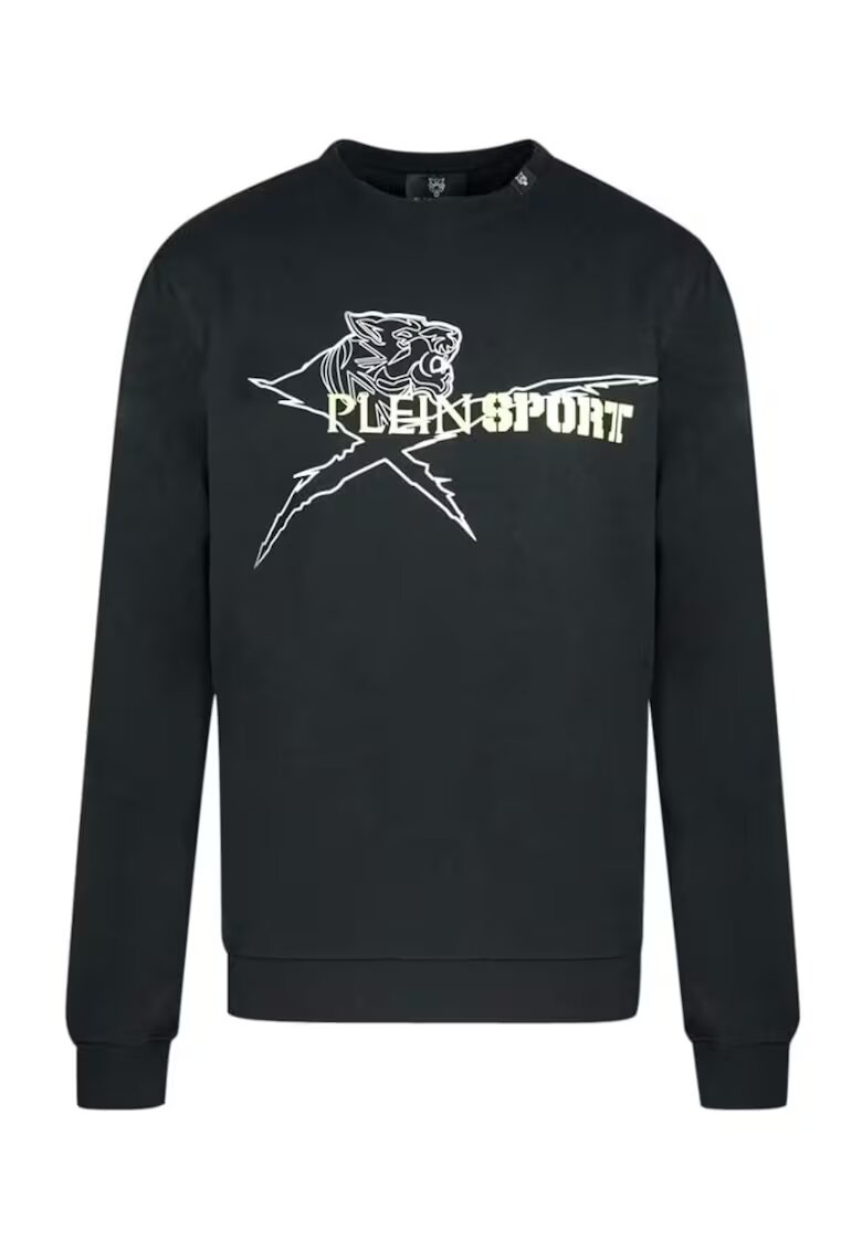 Plein Sport Блуза с метализиран принт отпред