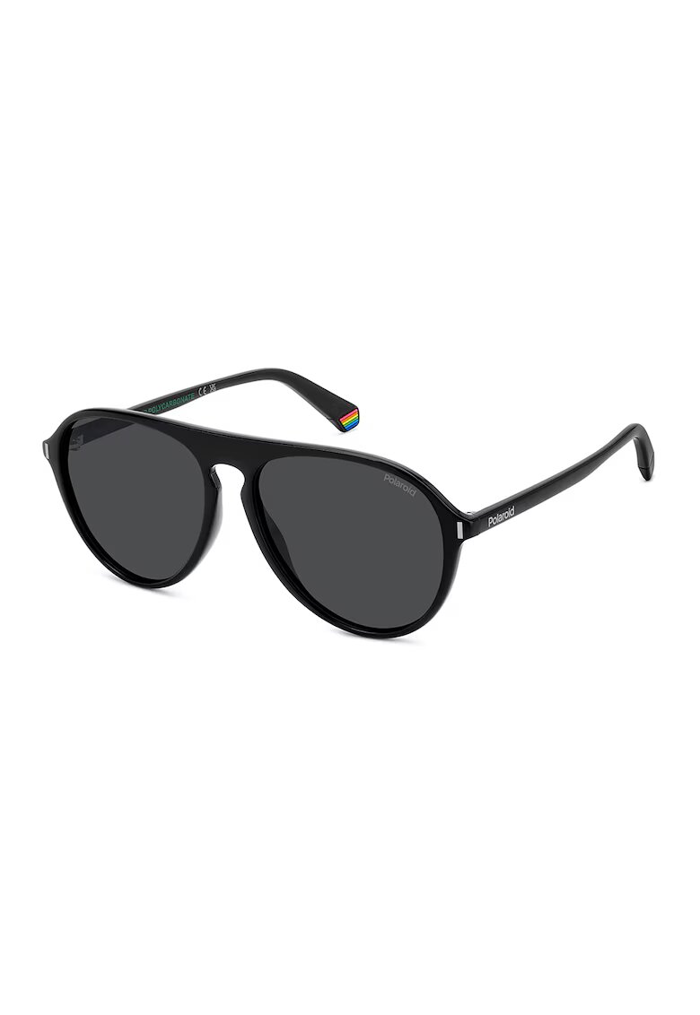 Polaroid Слънчеви очила Aviator с поляризация - Черен