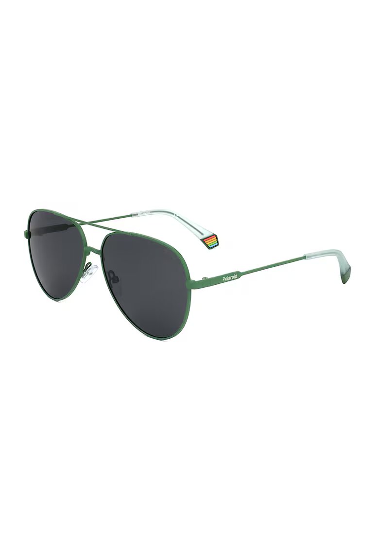 Polaroid Унисекс слънчеви очила Aviator с поляризация - Зелен