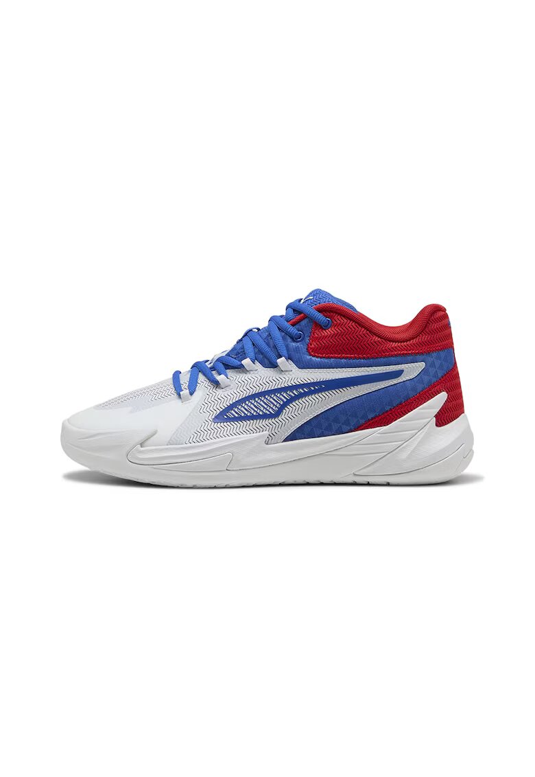 Puma Баскетболни обувки Dagger с контрасти - Черен/Небесносин/Шам фъстък зелено