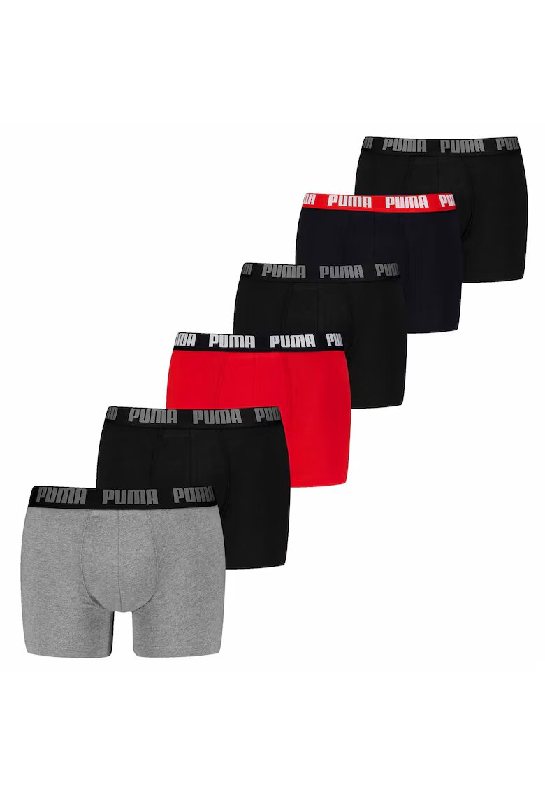 Puma Боксерки - 6 чифта - Червен/Черен/Сив
