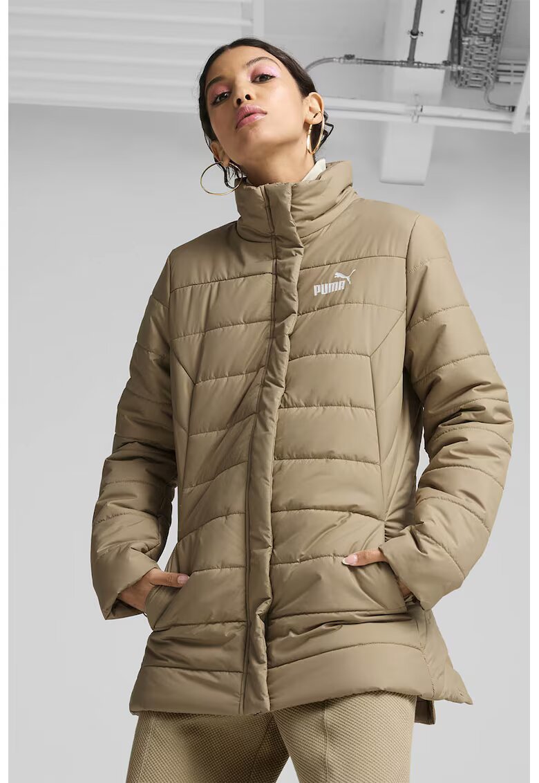 Puma Дълго подплатено зимно яке ESS+ - Черен/Бял