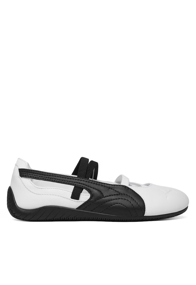 Puma Дамски балеринки 406144 - Естествена кожа - Бяло/Черно
