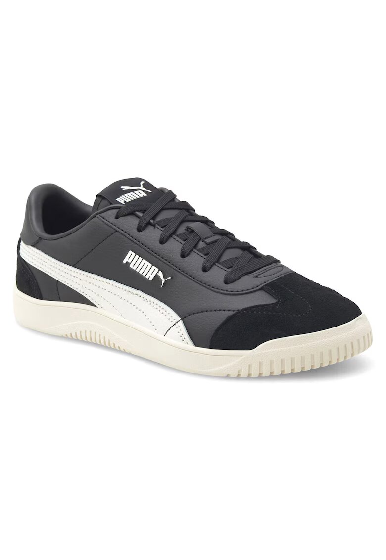 Puma Дамски спортни обувки - естествена кожа - черни - равна подметка