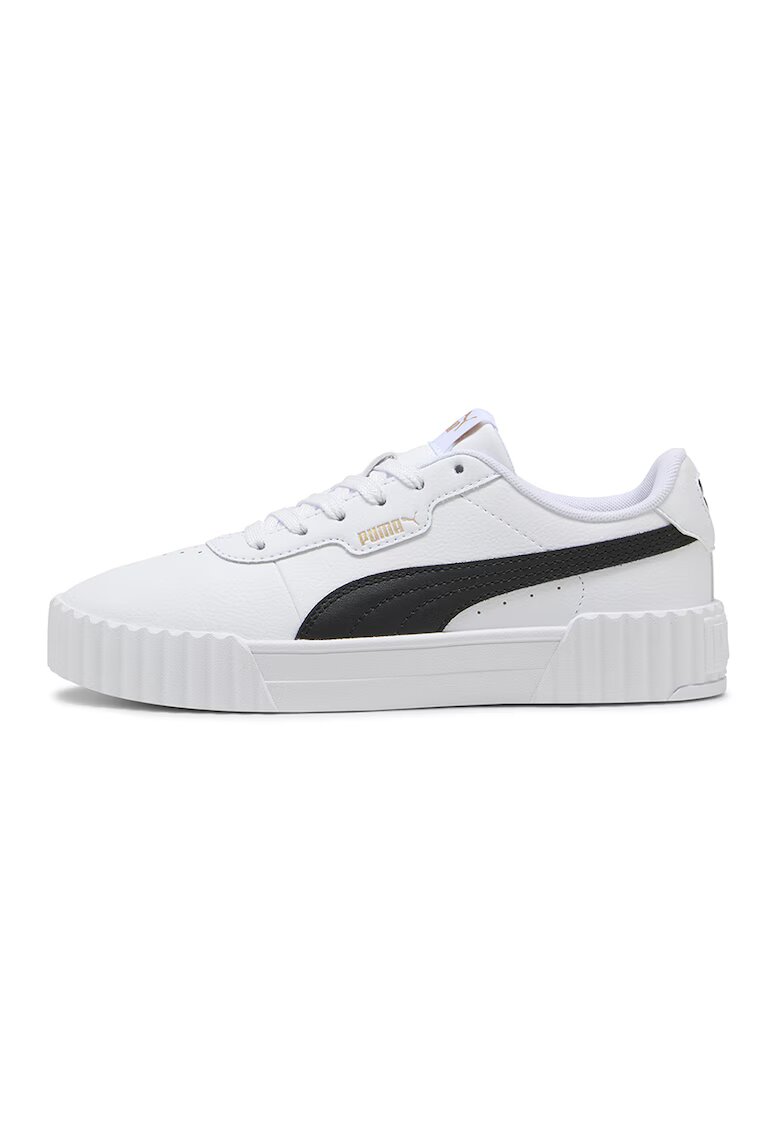 Puma Спортни обувки Carina 3.0 с кожа - Бял/Светлолилав