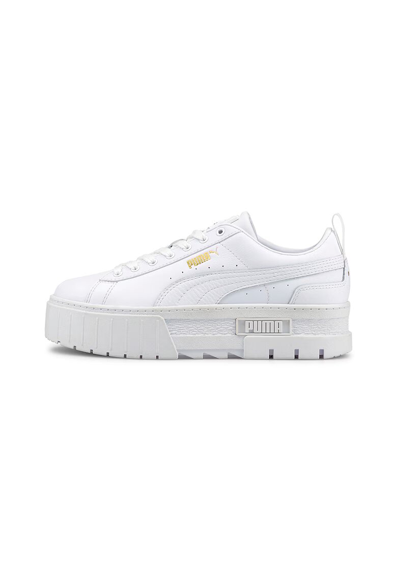 Puma Кожени спортни обувки Mayze Classic с равна платформа - Златист/Черен