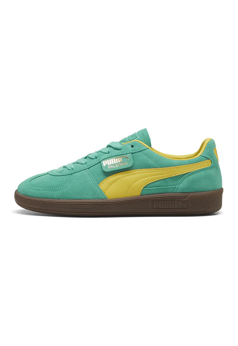 Puma Маратонки Palermo с велур и кожа - Слонова кост/Кафяв