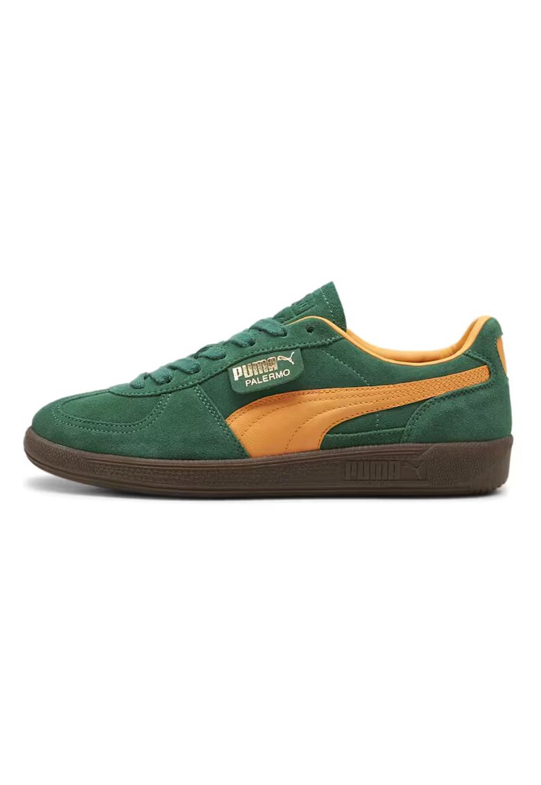 Puma Мъжки кецове - Palermo 396463 05 - Велур - Зелено/Оранжево - Зелен/Оранжев