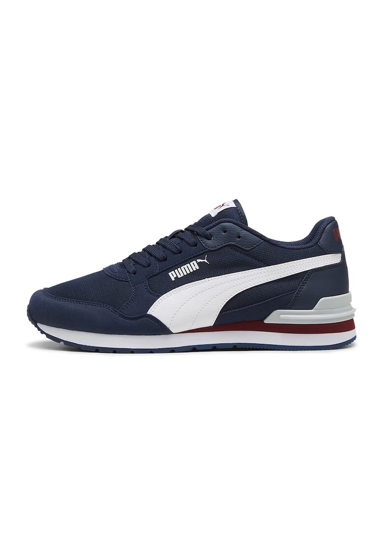 Puma Мрежести спортни обувки ST Runner v4 с еко кожа - Бял/Черен