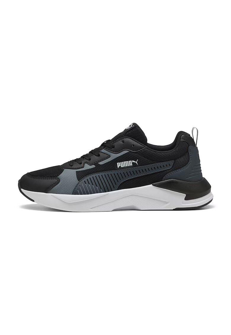 Puma Мрежести спортни обувки X-Ray 3 с еко кожа - Черен/Петролно синьо